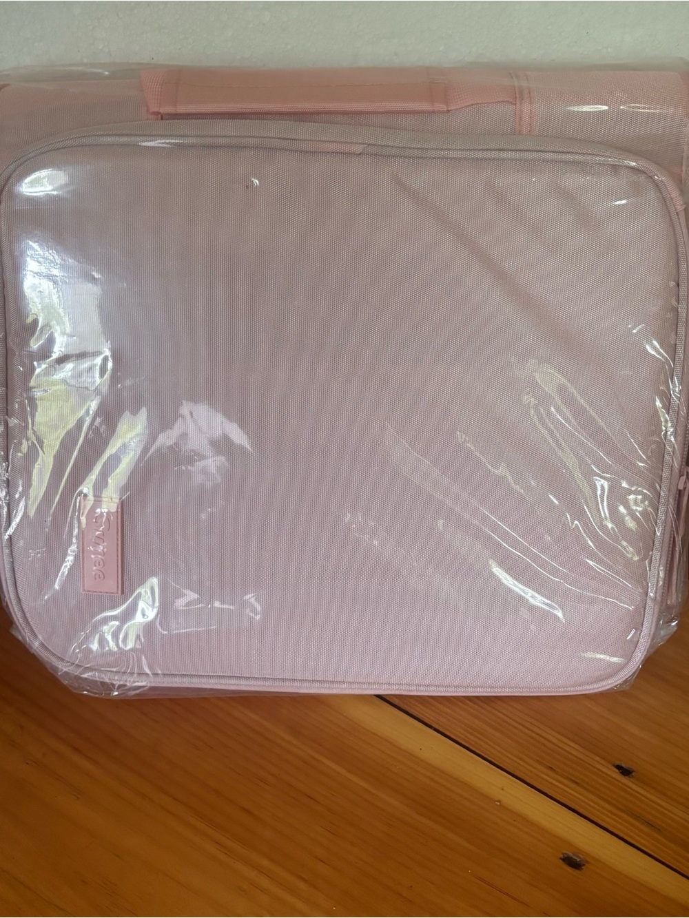 SUNEE Pink 2-Inch Zipper Binder Bag With Expanding File | New